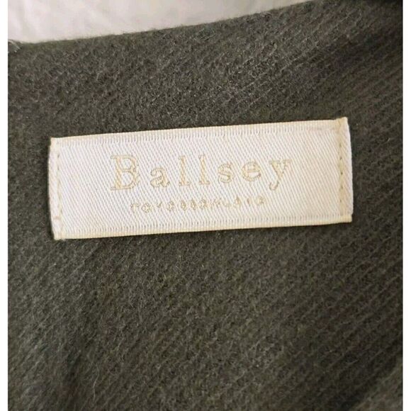 Ballsey Tomorrowland Overalls Wool EU 34 US Sz Small Wide-Leg Olive Green Lined - Picture 2 of 10